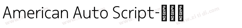 American Auto Script字体转换